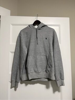 Polo by Ralph Lauren Gray Pullover Hoodie with Pony Logo (L)
